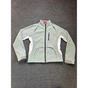 Vintage Oakley Airbrake Softshell Jacket Sage Green Womens Small Full Zip Ski